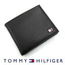 トミー ヒルフィガー 二つ折り財布 メンズ TOMMY HILFIGER トミーヒルフィガー 31TL25X003 二つ折り財布 ブラック トミーヒルフィガー 財布