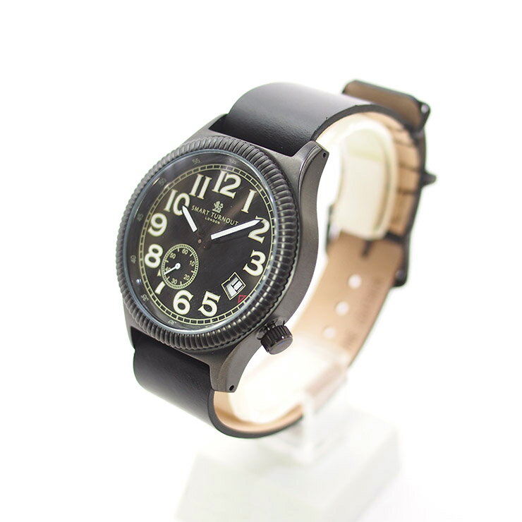 SMART TURNOUT スマートターンアウト STJ007BKBK-RAF20 メンズ ウォッチ 腕時計 時計 ブラック クオーツ 替えベルト付き