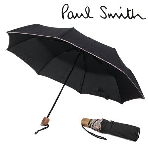 Paul Smith ポールスミス 傘 ブラック メンズ UMBT ATRIM 92 折り畳み傘 UMBRELLA TELE M TRIM 雨傘 日傘