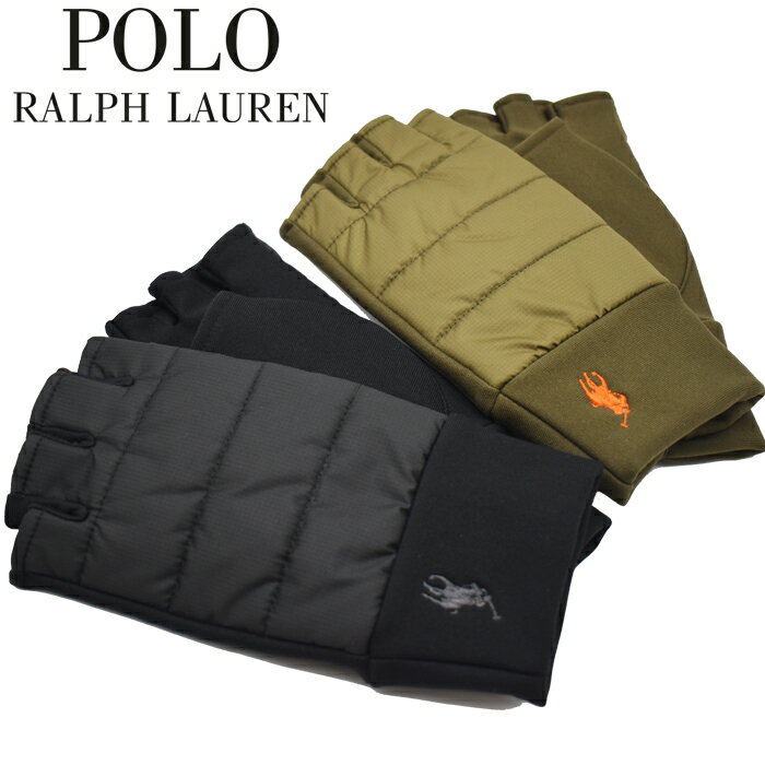 POLO RALPH LAUREN ポロ ラルフローレン フィンガーレスグローブ 手袋 全2色 PG0174 ポニー刺繍 メンズ レディース 手袋 グローブ スマホ対応 スマートフォン対応 プレゼント 防寒