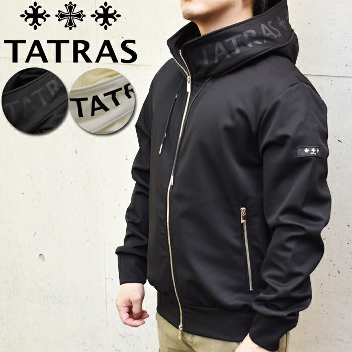 TATRAS タトラス パーカー BARBIO バルビオ 全2色 MCKZ0405063588 フーディ ジップアップ フーデッドジップパーカー 光沢感 高級感 長袖 ダブルジップ ロゴパッチ（楽天・MEN’S　JACK）