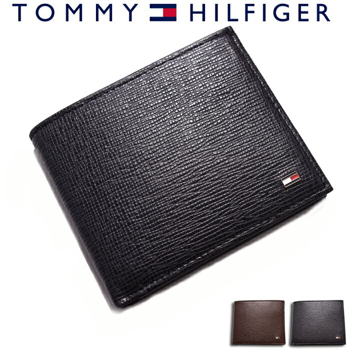 トミー ヒルフィガー 財布（メンズ） TOMMY HILFIGER トミーヒルフィガー 型押しレザー 二つ折り財布 全2色 31TL130094 トミーヒルフィガー 財布