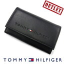 トミー ヒルフィガー キーケース 【アウトレット B品】TOMMY HILFIGER トミーヒルフィガー 31TL17X005 6連キーケース ブラック トミーヒルフィガー キーケース トミー キーケース