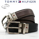 TOMMY HILFIGER トミーヒルフィガー リバーシブルベルト フリーカット ブラウン/ブラック 12TL01XZ04 トミーヒルフィガー ベルト 回転式バックル 学生ベルト 子供ベルト 通学ベルト ボーイズ BOY'S ラッピング対応 ベルト メンズ ブランド ベルトセット