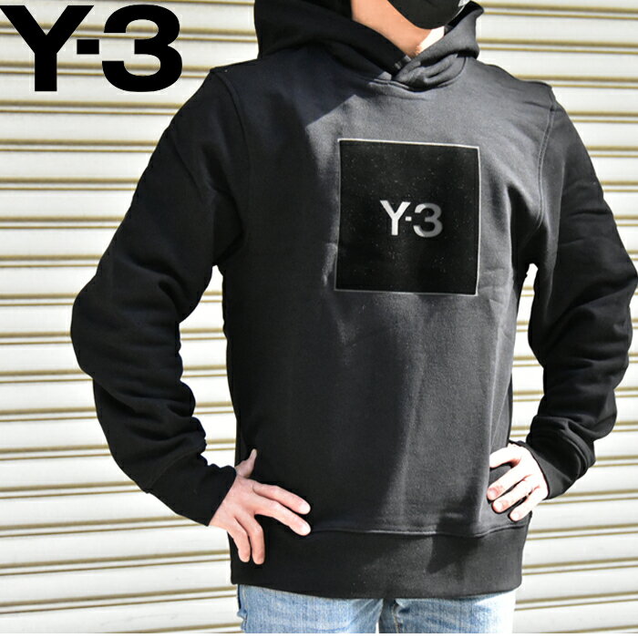 トップス, パーカー Y-3 BLACK Y-3 SQUARE LOGO HOODIE HB3322 adidas Yohji Yamamoto y3 T y3 T