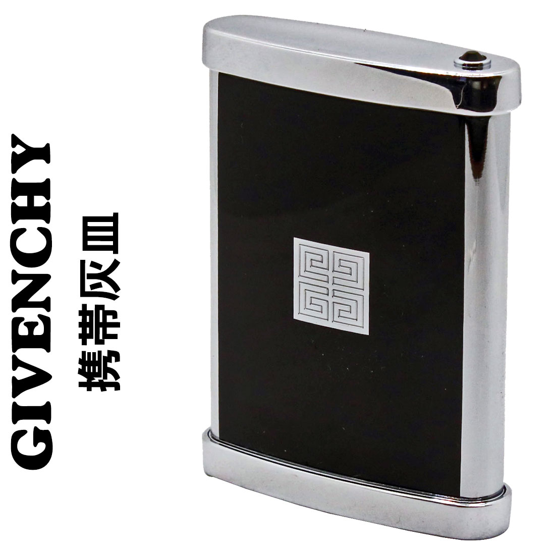Rakuten - 新品未使用品 ジバンシー GIVENCHY 携帯灰皿 長期保管 蔵出し 現品限り ロゴ刻印 スワロフスキー GA2 ブラック おしゃれ メンズ ブランド 吸い殻入れ【ネコポス可】