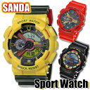 【訳あり】【在庫限り】【送料無料】 腕時計 メンズ腕時計 スポーツウォッチ アナデジ SANDA SS-002 選べる三色