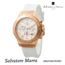 腕時計メンズ 【Salvatore Marra】サルバトーレマーラ メンズ 腕時計 クロノグラフ 5気圧防水 ラバーベルト SM23106-PGWHおしゃれ エレガント記念品 贈り物 プレゼント 送料無料