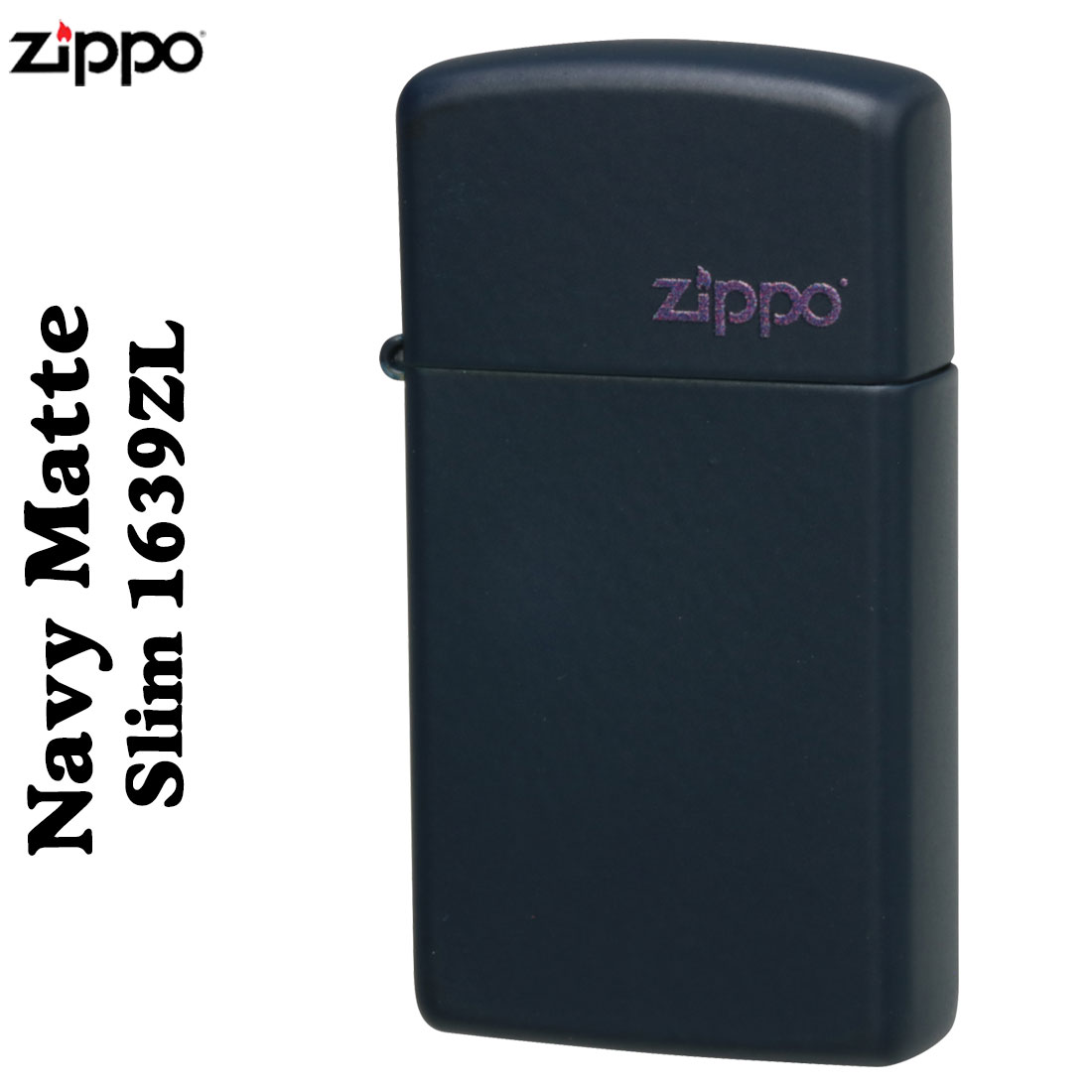 スリムＺｉｐｐｏ 【ZIPPO】ネイビーマットジッポ・スリム#1639ZL 送料無料【クロネコゆうパケット可】