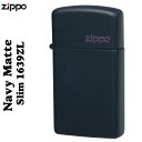 スリムＺｉｐｐｏ 【ZIPPO】ネイビーマットジッポ・スリム#1639ZL 送料無料【ネコポス対応】