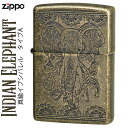 zippo (ジッポーライター)インディアン エレファント(A) 真鍮イブシバレル　 送料無料　