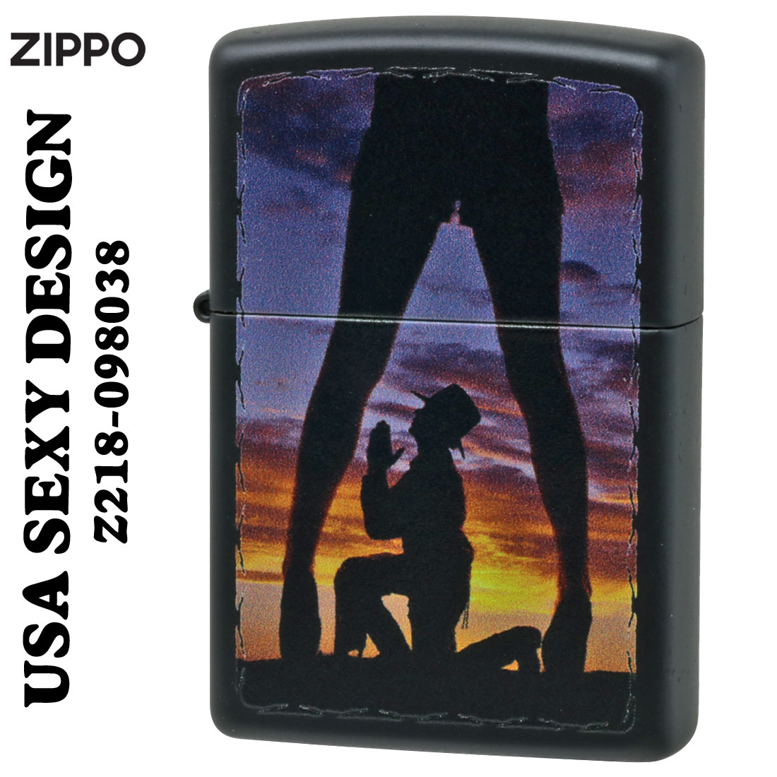 セクシーＺｉｐｐｏ zippo(ジッポーライター)SEXY ZIPPO　セクシーガール　Z218-098038　ブラックマット　オイルライター おしゃれ クール アメリカ レディー 女性　かっこいい メンズ　ギフト プレゼント送料無料【クロネコゆうパケット可】