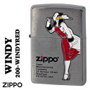 ケース刻印裏面 ○　クリック！ サイド彫刻 ○　クリック！ インナー彫刻 ○　クリック！ ZIPPO/ZIPPOキャラクター人気の「WINDY」デザイン　#200ブラッシュクロ－ム　エッチング4色入れ　レッド　RED コレクターさん必見のウ...