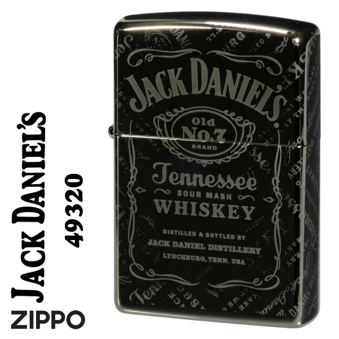 [ネコポスで送料無料]zippo(ジッポーライター)Jack Daniel's ジャックダニエル 2023モデル 4面マルチレザー彫刻 ブラックアイス #49320 正規輸入品 オイルライター メンズ レディース 酒 ウイスキー オシャレ カッコイイ ギフト プレゼント