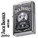 zippo(ジッポーライター) JACK DANIEL'S ジャックダニエル 創業者デザイン 2023秋冬モデル ストリートクローム 48748 メンズ おしゃれ お酒　アルコール　テネシー　ウイスキー　カッコイイ　ギフト プレゼント 【ネコポス可】