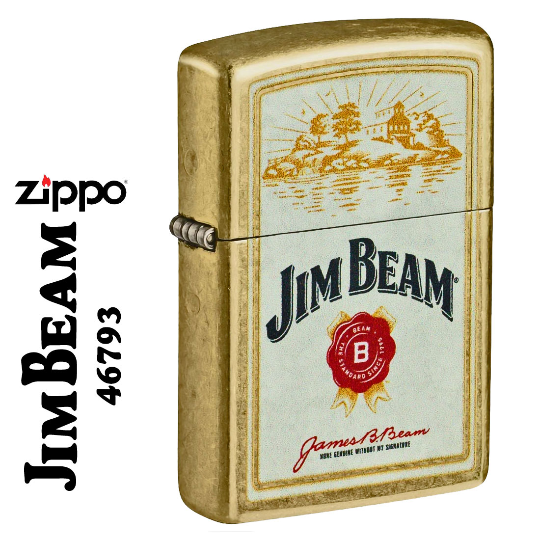 zippo(���åݡ��饤����) Jim Beam Logo ����������ӡ��ࡡ�����饤���� US 2025����ǥ� ���ȥ꡼�ȥ֥饹 46793����� ����...