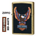 zippo(ジッポーライター)ハーレーダビッドソン Harley-Davidson HARLEY イーグルロゴ ストリートブラス プリント HD-46678 オ...