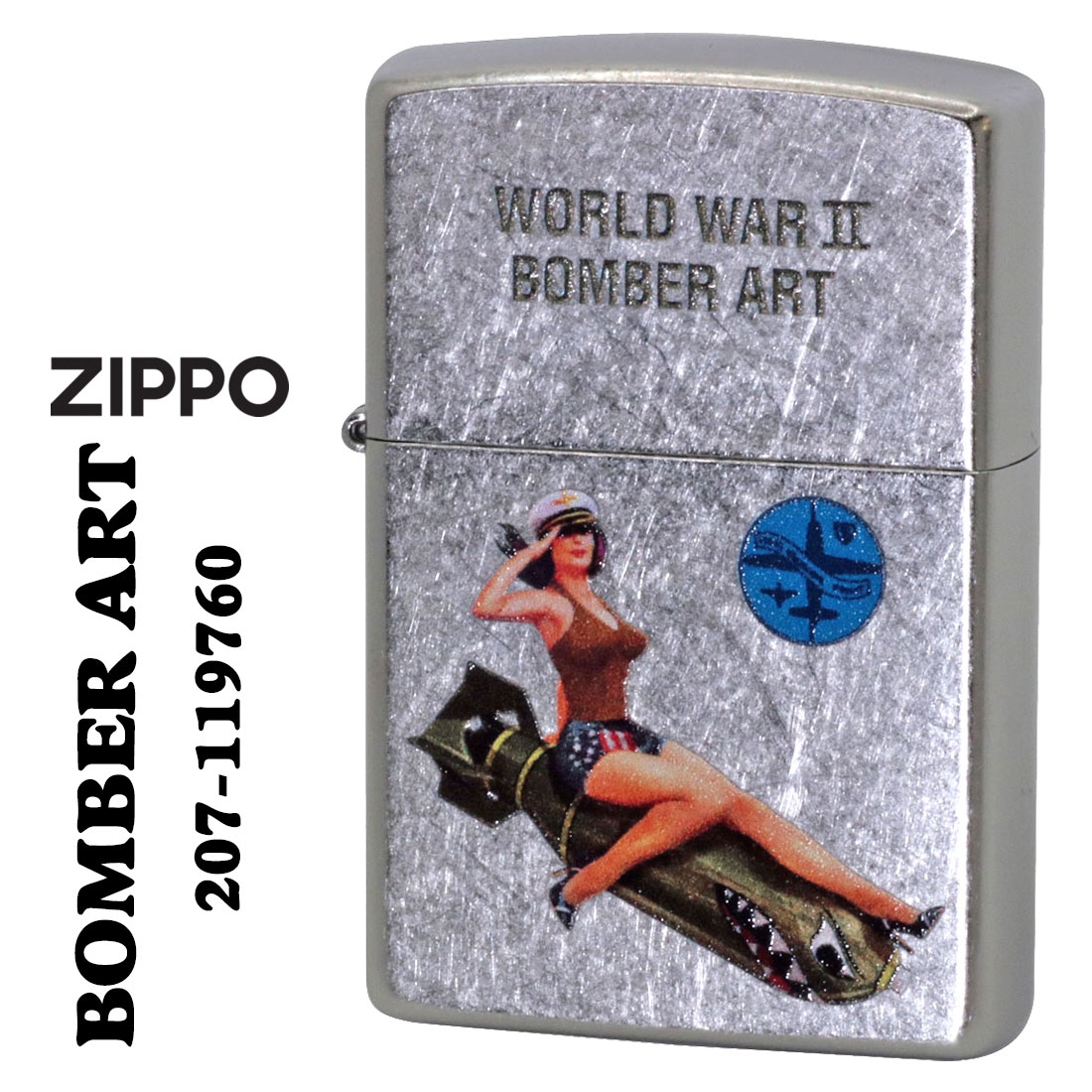 クリスマス zippo(ジッポーライター) BOMBER ART プリント加工 ストリートクローム Z207-119760 オイルライター ポスター ボンバー ...