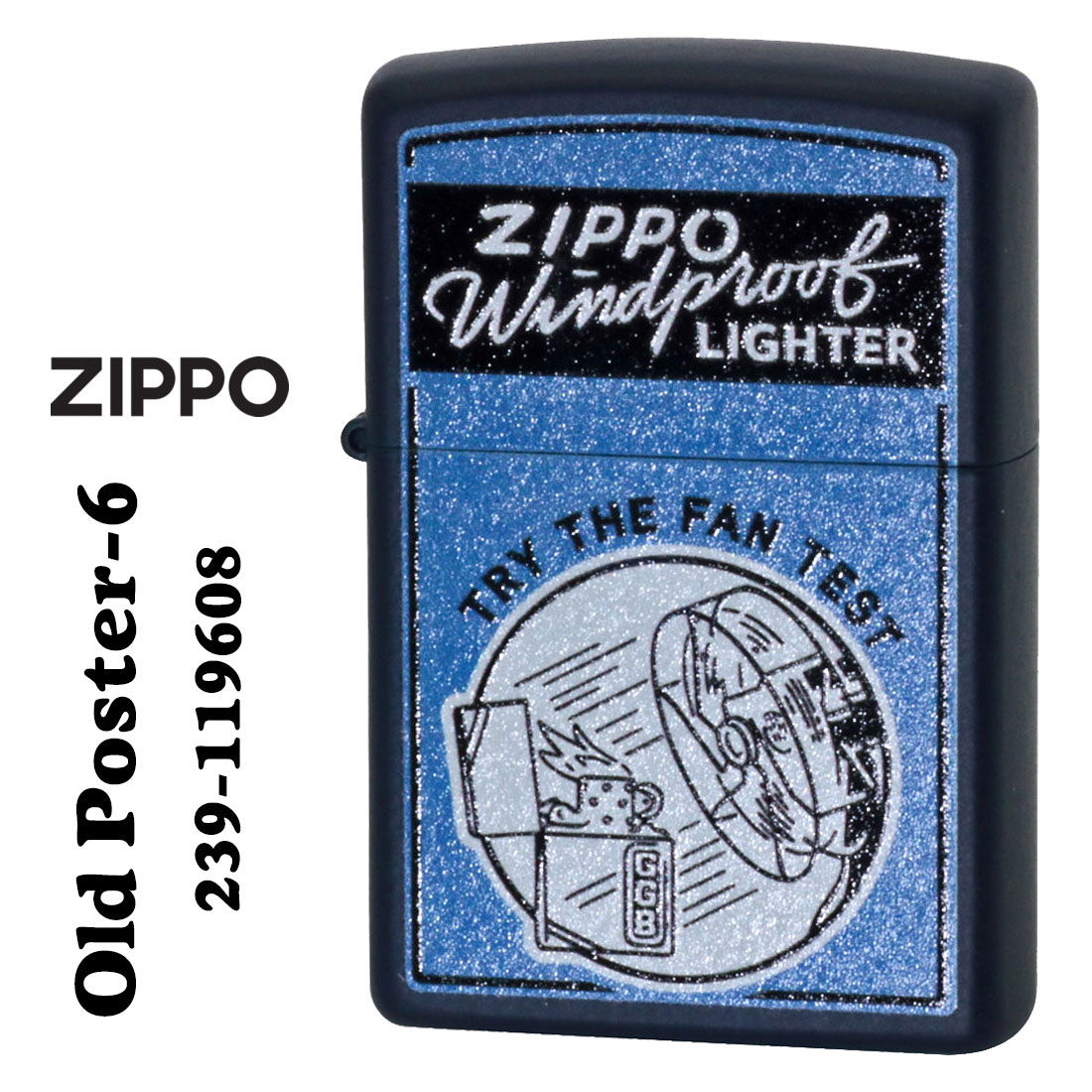 クリスマス zippo(ジッポーライター)Old Poster-6 プリント加工 ネイビーマット Z239-119608 オイルライター 青 メンズ レディース...