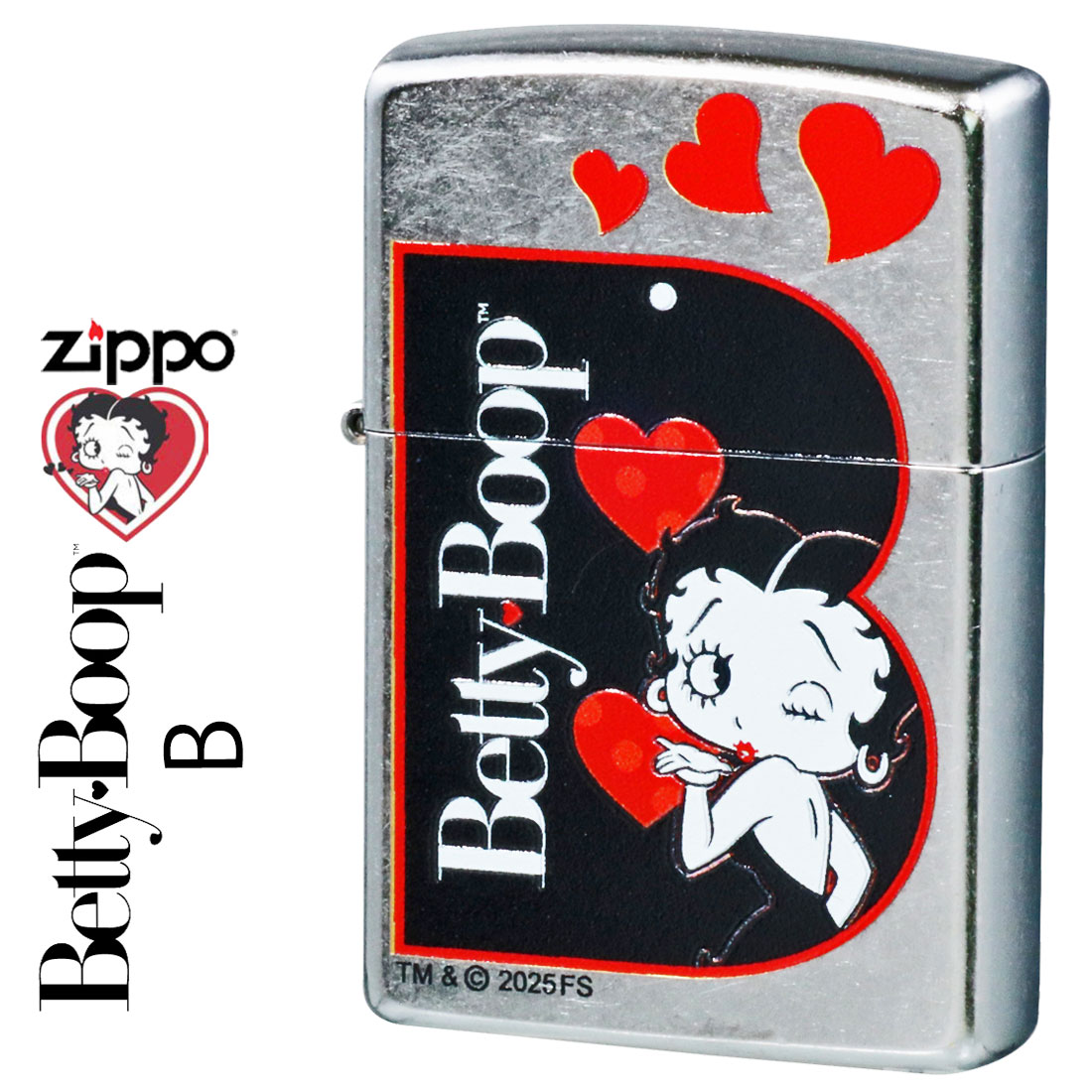 zippo ジッポーライター ベティー ブープ B ベティーちゃん ストリートクローム エッチング  ...