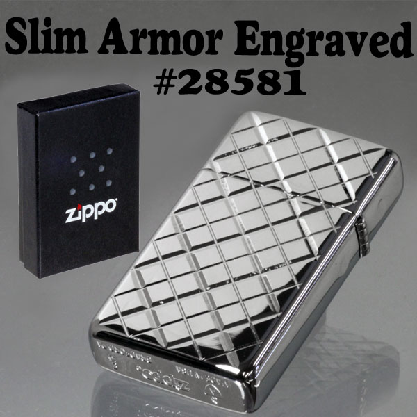 【楽天市場】zippo(ジッポーライター)アーマー スリムアーマー Engraved 28581 (zippo ジッポー ジッポ アーマー