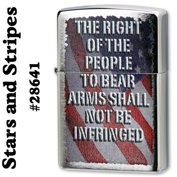 zippo(ジッポーライター)USA星条旗Brushed Chrome＃28641 ジッポ【ネコポス可】
