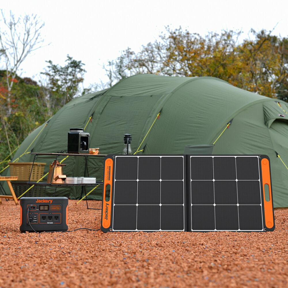 【5/16 23：59まで 40%OFFクーポン利用で101,940円】Jackery Solar Generator 1000 ポータブル電源 ソーラーパネル セット 1000 ポータブル電源 1002Wh SolarSaga 100 ソーラーパネル 100W 2点セット 純正弦波 防災グッズ 二点セット ジャクリ 3