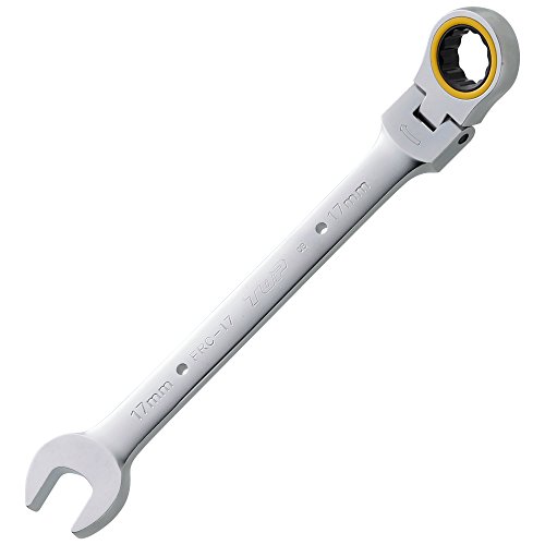Rakuten - トップ工業 (TOP) 首振りラチェットコンビ 対辺17mm 首振り180° 送り角度5° ギアレンチ FRC-17