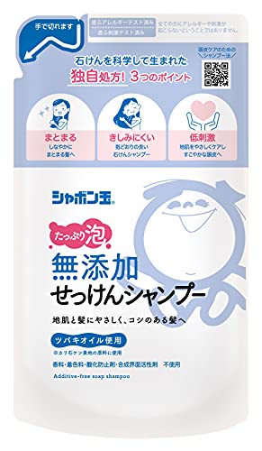 シャボン玉石けん無添加 せっけんシャンプー 泡タイプその他詰替え用 420ミリリットル (x 1)