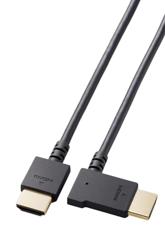 エレコム HDMI ケーブル 1m L字 左向き やわらか ハイスピード 4K2K(30Hz) 【HIGH SPEED with ETHERNE