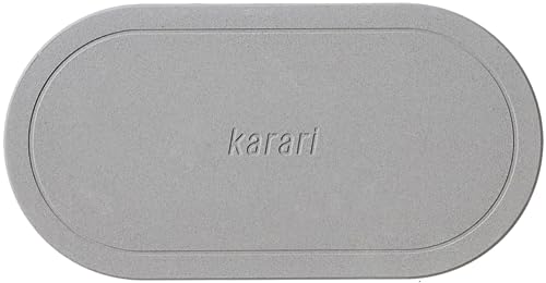 アネスティカンパニー アネスティ(Honesty) 珪藻土 コースター オーバル グレー 縦18.5×横9.5×高さ0.8cm karari 吸