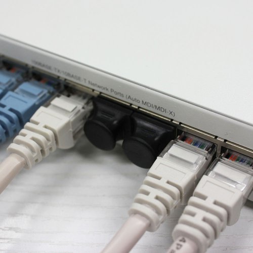 タローズ LANケーブル用ポート RJ45・HUB・ハブポート 防塵 ダストカバー 10個入 [CDC-BK-10P]