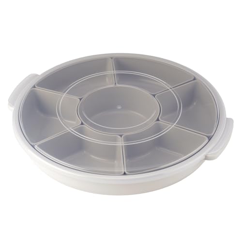 イノマタ化学(Inomata-k) オードブル容器 パーティ アラカルト グレー 日本製 フタ 中子付き イベント バーベキュー 食器 大皿 料
