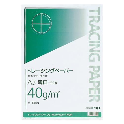 薄口多色/A3/セ-T48N・パッケージ個数:1・サイズ:A3・枚数:100枚・パック入り・カタログページ数:766ページ・タイプ:トレーシングペーパー薄口40g・紙面はツヤ消しタイプです。●A3サイズ、薄口タイプのトレーシングペーパーです。 ●紙面はツヤ消しタイプです。 ●製図やクラフトに最適です。