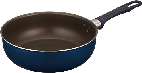 サーモス デュラブルシリーズ 炒め鍋 24cm ネイビー ガス火専用 焦げつきにくい 耐久性コーティング PFOA PFOS不使用 片手で軽々持
