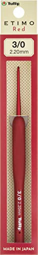 かぎ針 『ETIMO Red(エティモレッド) クッショングリップ付きかぎ針 3/0号 』 Tulip チューリップ レッド TED030