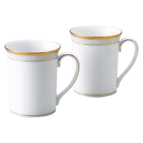 Noritake ノリタケ マグカップ ( ペアセット ) 310cc ハンプシャーゴールド 2個 ファインポーセレン P91332/4335
