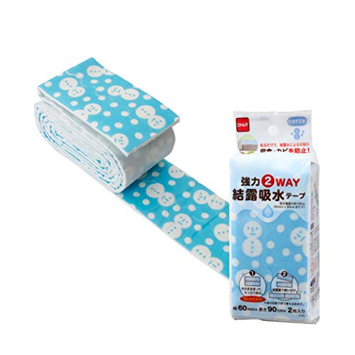 ニトムズ 強力 結露 吸水テープ 2WAY ゆきだるま カビ防止 窓 リビング 寝室 子ども部屋 幅60cm×長さ0.9m 2枚入 E1056