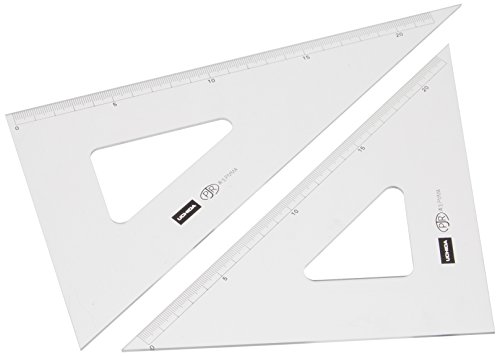 Uchida drawing instrument ウチダ製図器(Uchidaseizuki) 三角定規 24cm×2mm 目盛り付 1-809