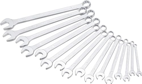 HAZET(ハゼット) 600SPC/16 コンビネーションレンチセット 16本組 7-24mm クロムバナジウム鋼 クロムメッキ仕上げ スリム