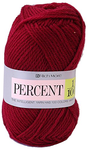 ハマナカ リッチモア パーセント 毛糸 並太 Col.64 レッド 系 40g 約120m 017