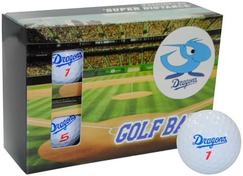 ホワイト/42.66 mm/CDBA-4772・パッケージ個数:1・構造:2ピース・ディンプル数:332・カバー:ソフトサーリンカバー・コア:高性能、高反発ソフトコア・弾道:中弾道ゴルフ好きの中日ドラゴンズファンのためのアイテムです。 ボールにはドラゴンズのロゴが鮮やかにプリントされており、ラウンド中に球団への熱い思いをアピールできます。 ゴルフボールとしても高品質な素材を使用、飛距離とスピンコントロールに優れたパフォーマンスを発揮します。 耐久性も兼ね備えているため、ラウンドを重ねてもその性能を保ち続けます。 R&A公認球と同じ仕様になっています。(公認は取得していない) ギフトとしても最適で、ドラゴンズファンなら喜ばれること間違いなしです。