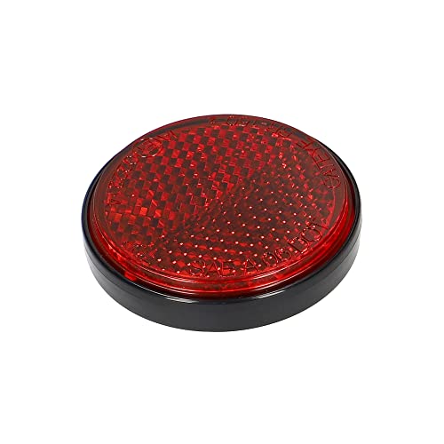 エーモン(amon) 後部反射器(丸) 車検対応 Eマーク認定品 直径約43mm×厚さ約11mm 夜間の視認性向上にも バイク オートバイ 自転