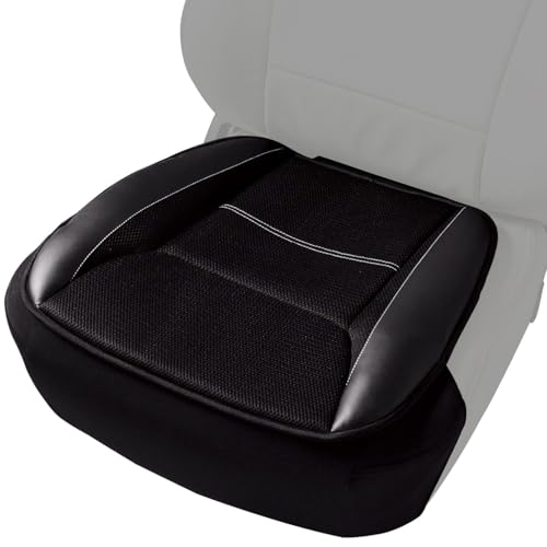 ボンフォーム(BONFORM) シートクッション スポーツレザー 軽/普通車 ヒップ型 スカート型ストッパー付き ヒップガタ48x50x5.5c