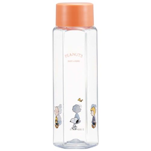 スケーター(Skater) 持ちやすい 六角形 水筒 プラスチック 250ml ブロー ボトル 大人 キッズ 子供 直飲み 透明 スヌーピー 軽