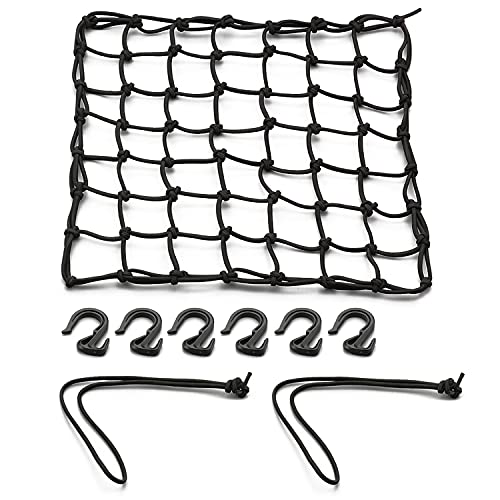 デイトナ(Daytona) ツーリングネット 選べる5色4サイズ Mサイズ(300×300mm) フック6個付属 収納ポーチ付きネット&フック...