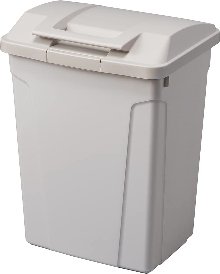 Dustbins - アスベル ゴミ箱 日本製 屋外 フタ付 ロック付き ハンドル付分別ダストボックス70L ライトグレー 幅47.7×奥行40.0×高さ64.3cm