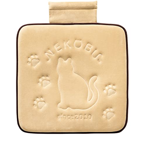 Rakuten - ボンフォーム(BONFORM) クッション FN猫シルエット 角型 45x45cm ベージュ 5792-02BE