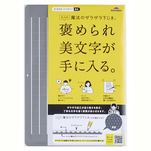 レイメイ藤井 下敷き 大人の魔法のザラザラ下じき B6サイズ グレー U1258N