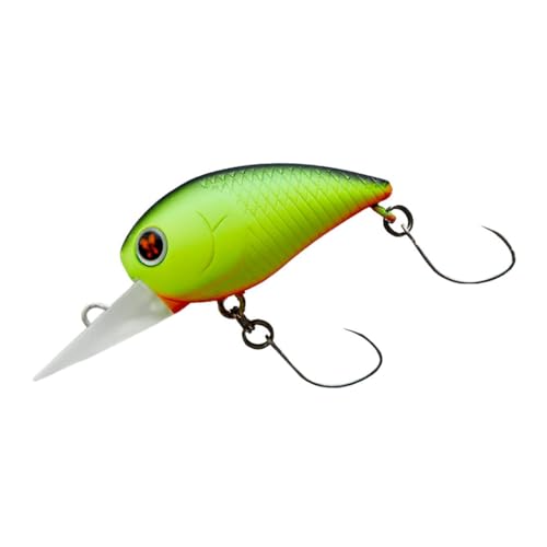 30DRホットチャート/(mm):30/-・Color:ホットチャートStyle:30DR・パッケージ個数:1・サイズ(mm):30・標準自重(g):2.9・フック仕様:SaqSasショートマルチ #10・潜行深度(m):約1.2 (ナイロン 3lb)・クランクの基本。ワイドウォブリングアクションクランクベイト。-